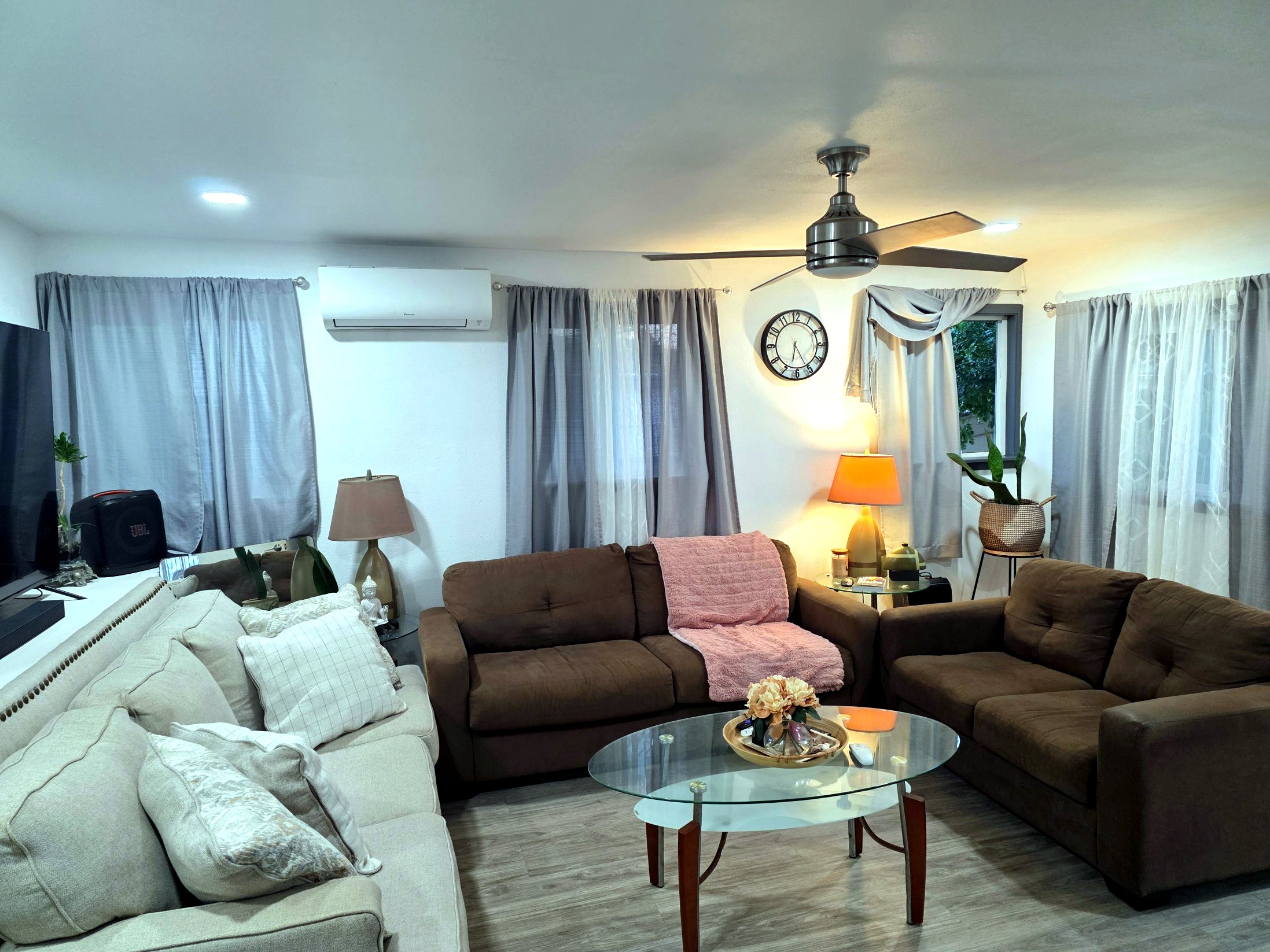 Living room with television